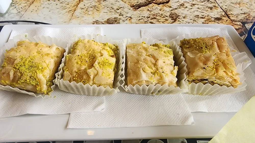Pistachio Baklava and Turkish Coffee